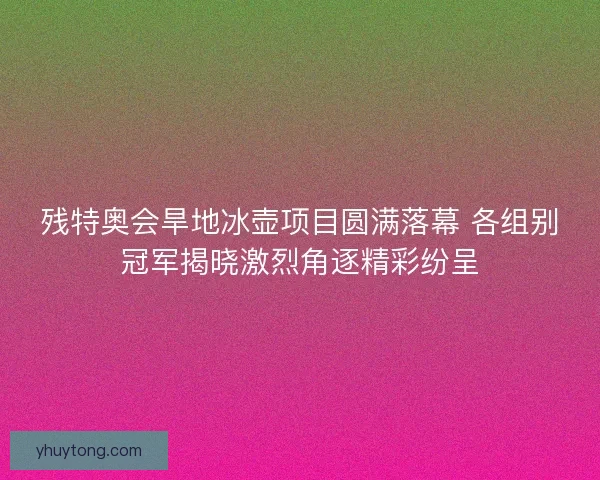 残特奥会旱地冰壶项目圆满落幕 各组别冠军揭晓激烈角逐精彩纷呈